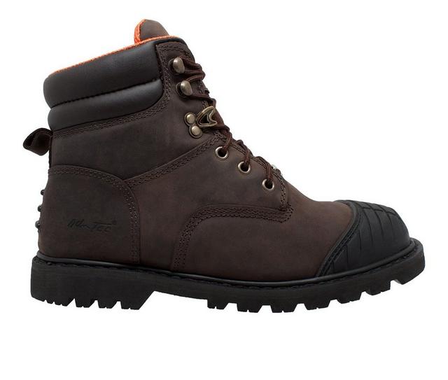Men's AdTec 6" Toe Guard Steel Toe Work Boots in Brown color