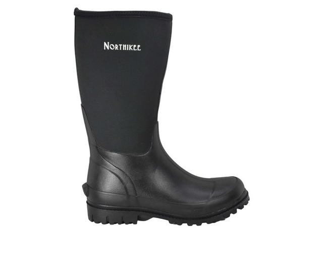 Men's Northikee Neoprene Rubber Waterproof Work Boots in Black color