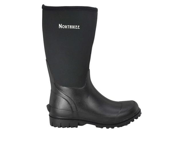 Men's Northikee Neoprene Rubber Waterproof Work Boots in Black color