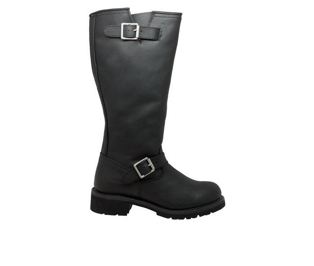 Men's RideTecs 16" Engineer Biker Boots in Black color