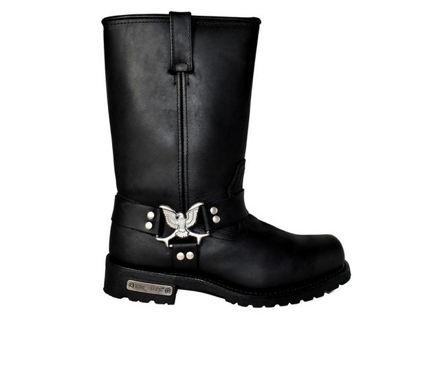 Men's RideTecs 13" Harness Zipper Boots in Black color