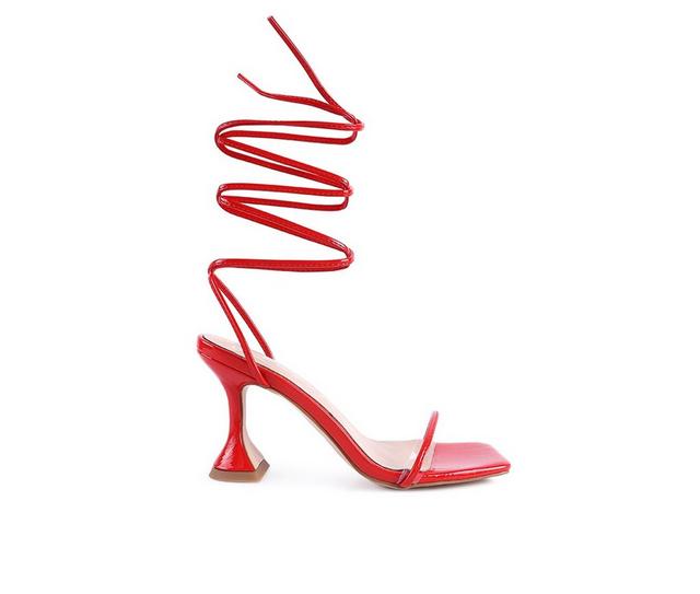 Women's London Rag Biten Berry Dress Sandals in Red color
