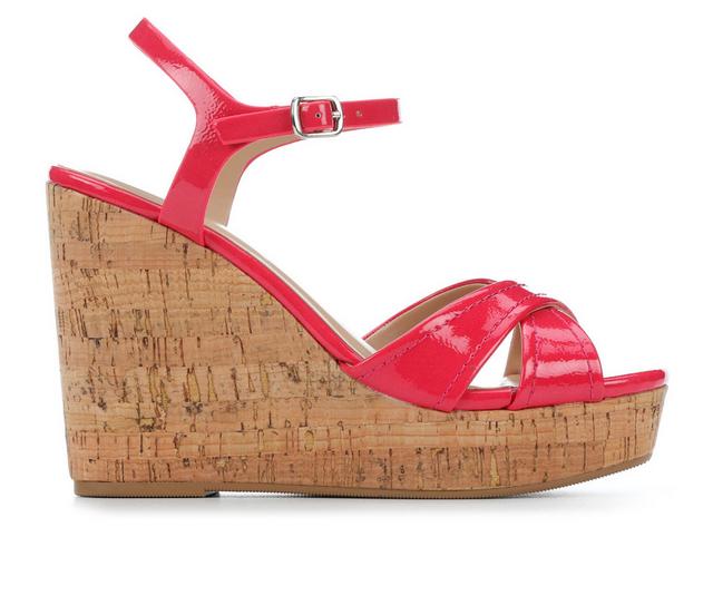 Women's Y-Not Doris Platform Wedges in Fuchsia color