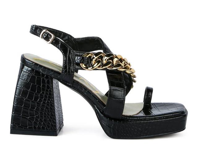 Women's London Rag Frecklin Chunky Dress Sandals in Black color