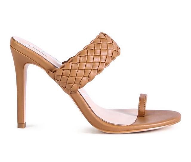 Women's London Rag High Perks Dress Sandals in Mocha color