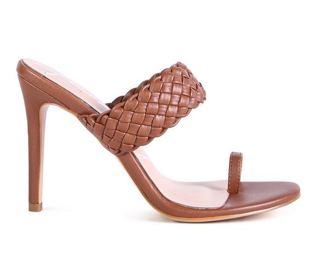 Women's London Rag High Perks Dress Sandals in Mocchiato color
