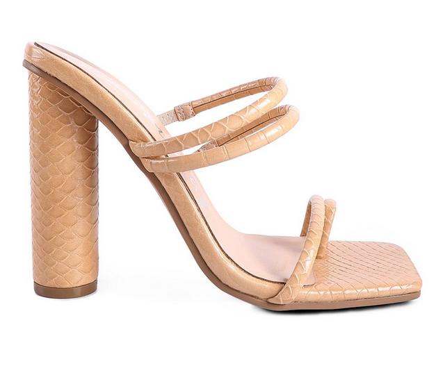 Women's London Rag Dandelion Dress Sandals in Latte color