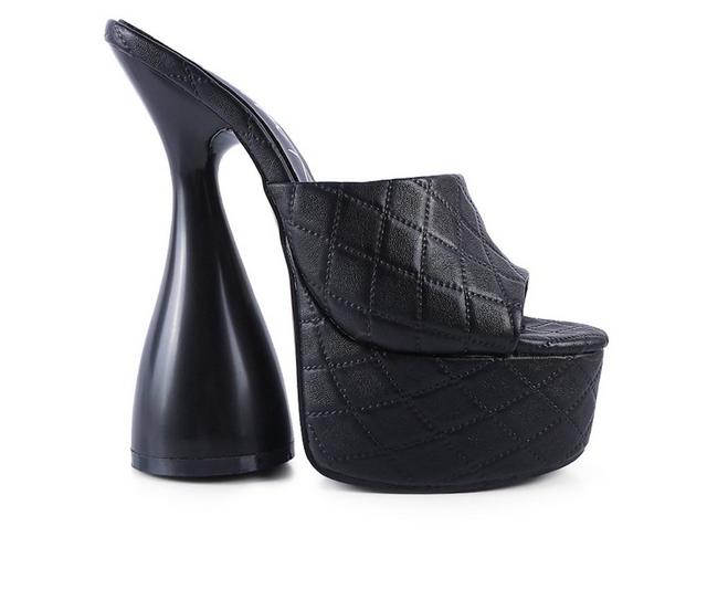 Women's London Rag Oomph Platform Dress Sandals in Black color