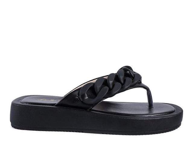 Women's London Rag Zing Flip-Flop Sandals in Black color