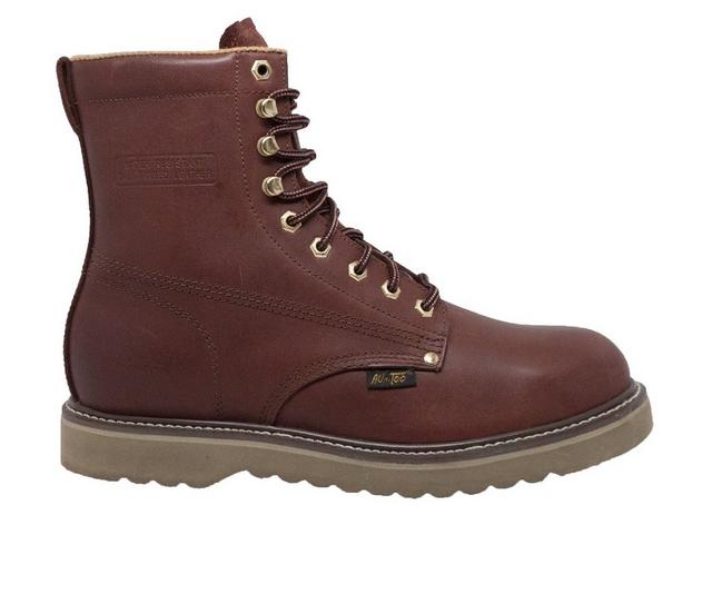 Men's AdTec 8" Farm Work Boots in Redwood color