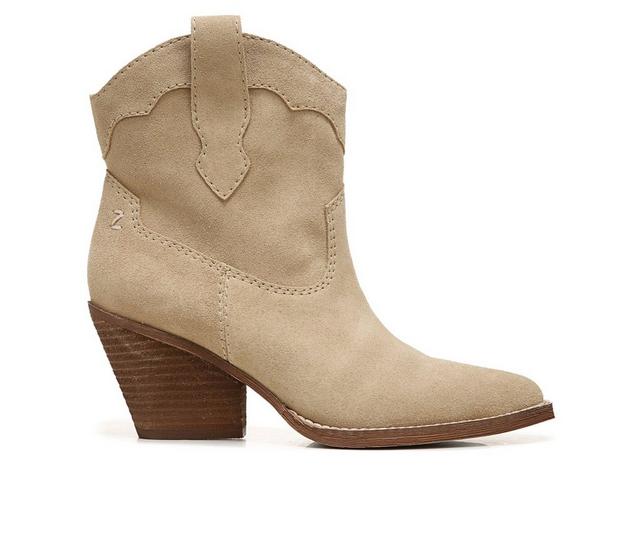 Women's Zodiac Roslyn Western Booties in Beige Sand color