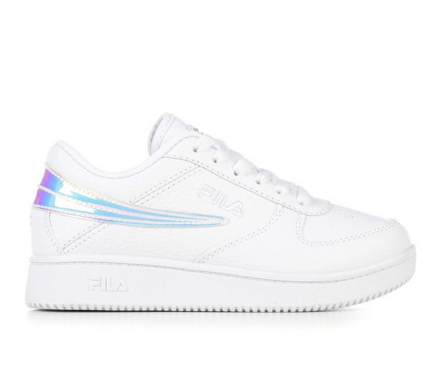 Girls' Fila A-Low Iridescent 10.5-7 Sneakers in Wht/Iridescent color