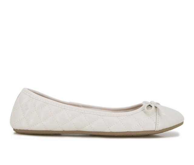 Women's Unionbay Delilah Flats in Off White color