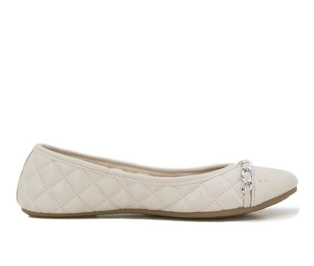Women's Unionbay Diana Flats in Ivory color