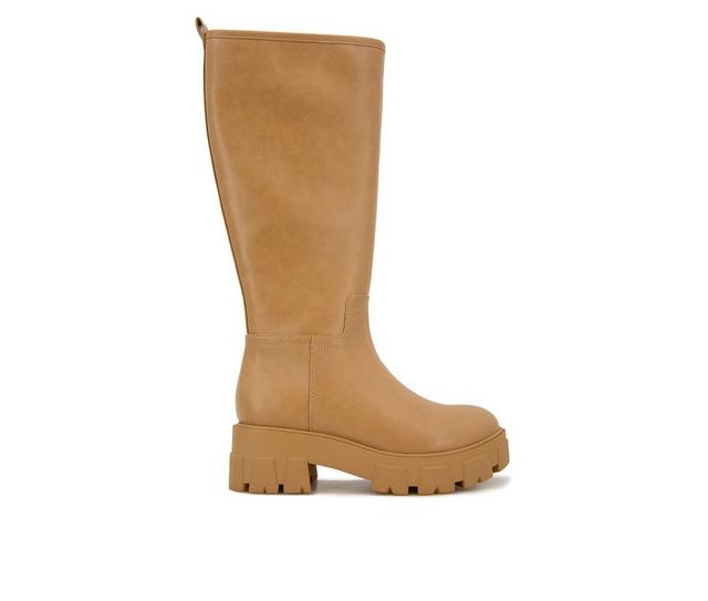 Women's Unionbay Focus Knee High Boots in Tan color