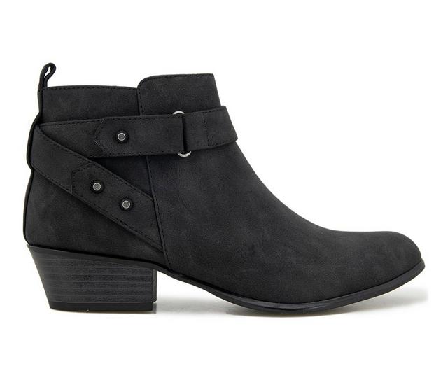 Women's Unionbay Tilly Booties in Black PU color