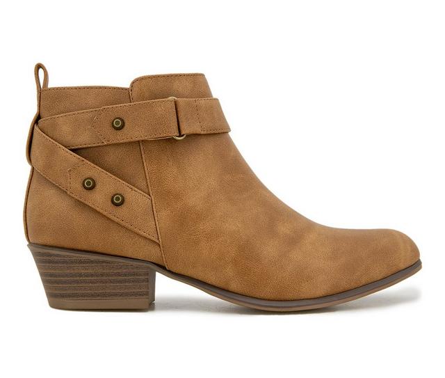 Women's Unionbay Tilly Booties in Cognac color