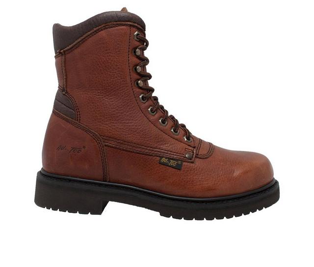 Men's AdTec 8" Work Boots in Brown color