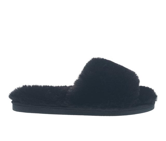 Nine West Faux Fur Slide Slippers in Black II color