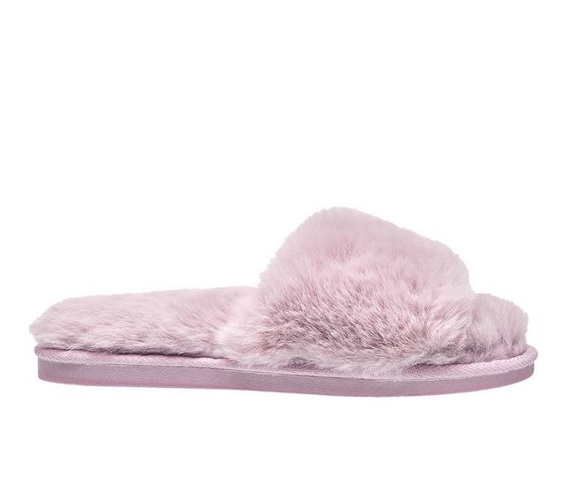 Nine West Faux Fur Slide Slippers in Mauve color