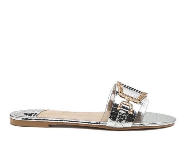 Women's London Rag Brillo Sandals in Silver color