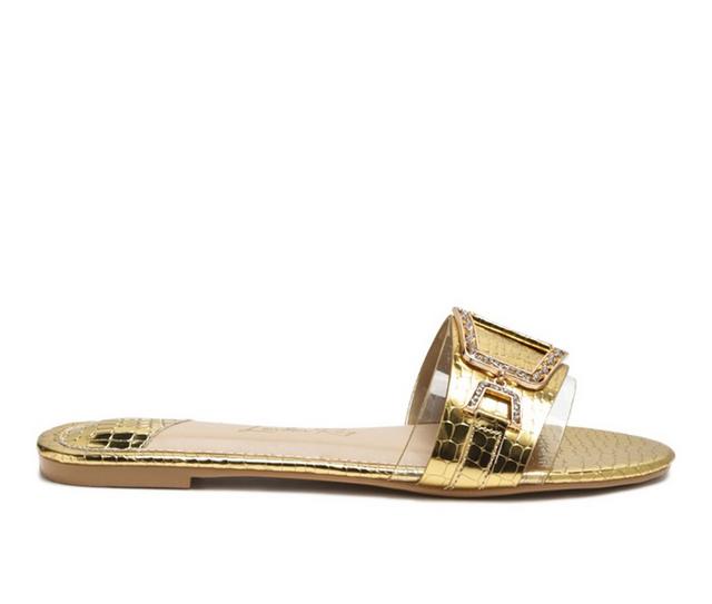 Women's London Rag Brillo Sandals in Gold color