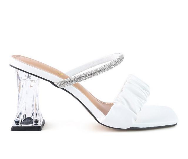 Women's London Rag Date Look Dress Sandals in White color