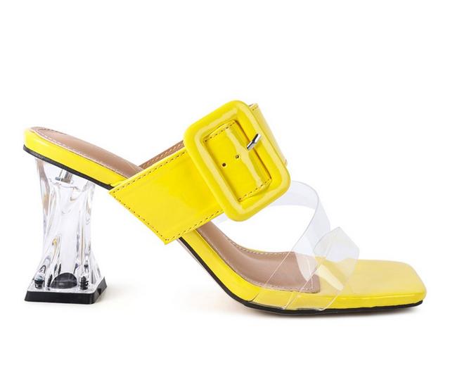 Women's London Rag City Girl Dress Sandals in Yellow color