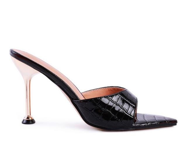 Women's London Rag French Cut Dress Sandals in Black color