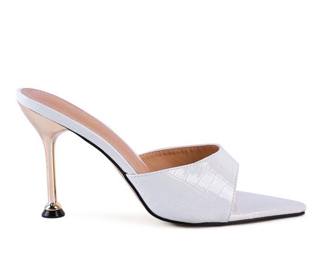 Women's London Rag French Cut Dress Sandals in White color
