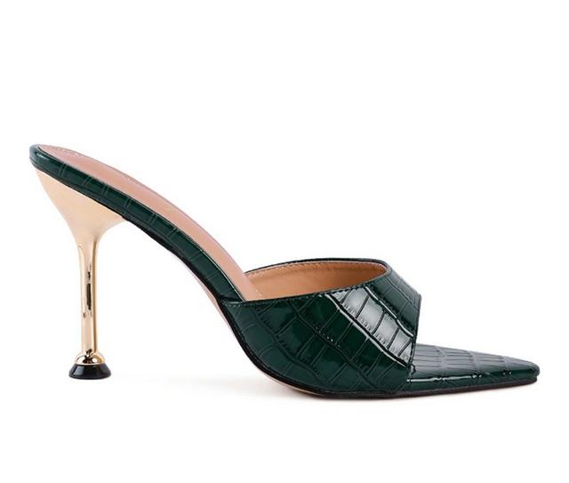 Women's London Rag French Cut Dress Sandals in Green color