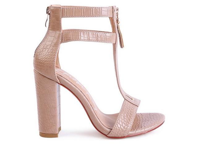Women's London Rag Felicity Dress Sandals in Nude color