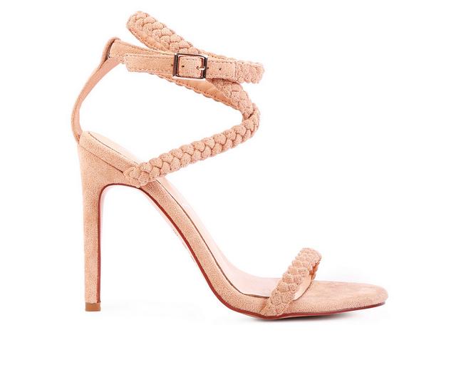 Women's London Rag Sherri Stiletto Dress Sandals in Nude color