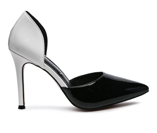 Women's London Rag Candy Cane Stiletto Pumps in White/Black color