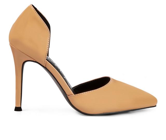 Women's London Rag Candy Cane Stiletto Pumps in Latte color