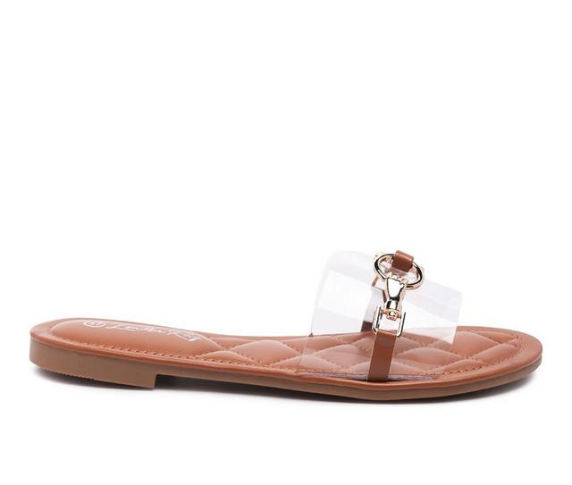 Women's London Rag Scoth Dress Sandals in Tan color