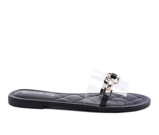 Women's London Rag Scoth Dress Sandals in Black color