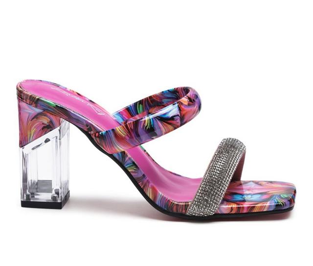 Women's London Rag Krpyton Block Heel Dress Sandals in Pink color