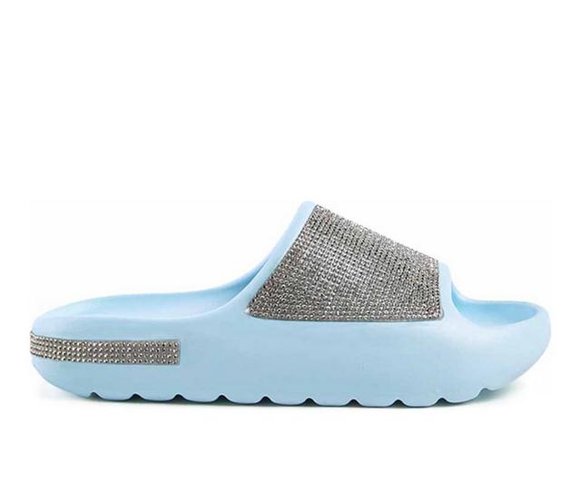 Women's London Rag Dumba Slide On Sandals in Blue color