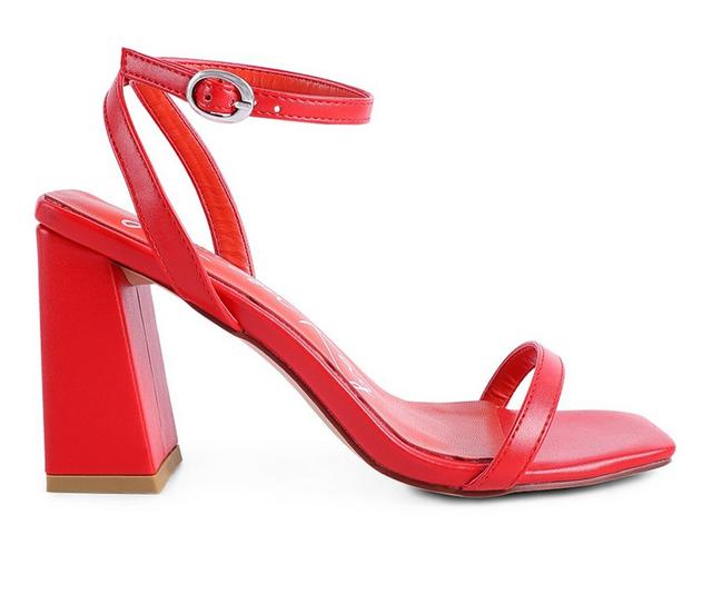 Women's London Rag Mooncut Dress Sandals in Red color