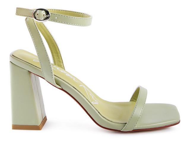 Women's London Rag Mooncut Dress Sandals in Mint Green color