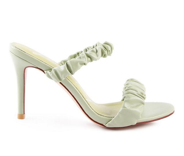 Women's London Rag Qualie Stiletto Dress Sandals in Mint Green color