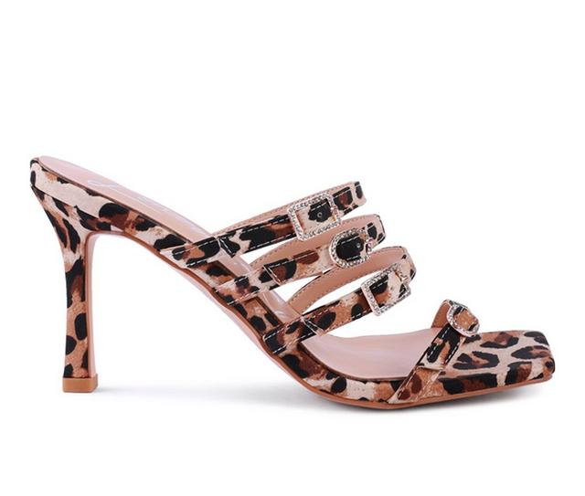 Women's London Rag Times Up Dress Sandals in Leopard color