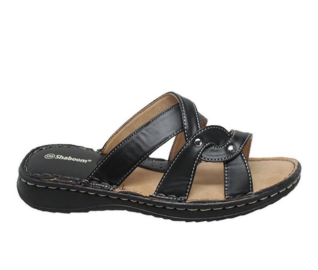 Women's Shaboom Weave Comfort Sandals in Black color