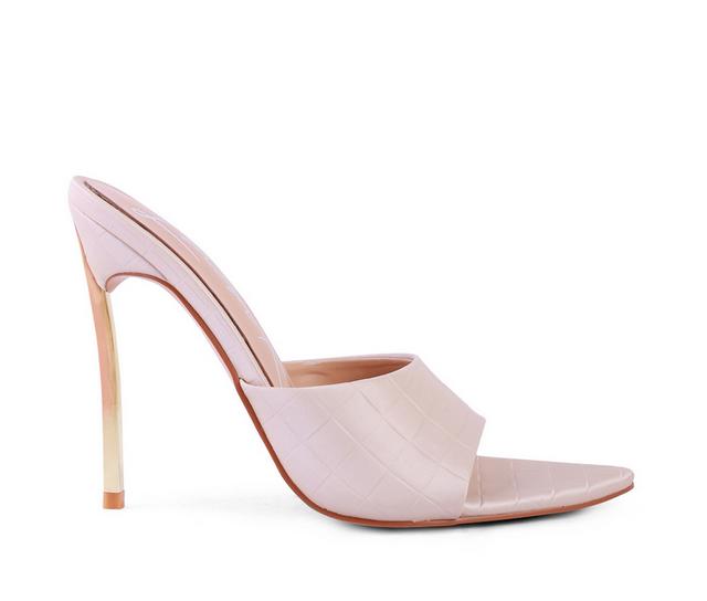 Women's London Rag Bottoms Up Stiletto Dress Sandals in Latte color