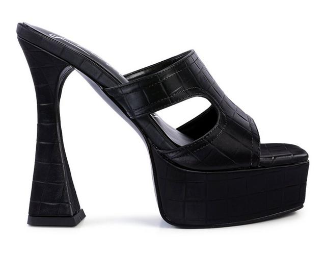 Women's London Rag PD Platform Dress Sandals in Black color