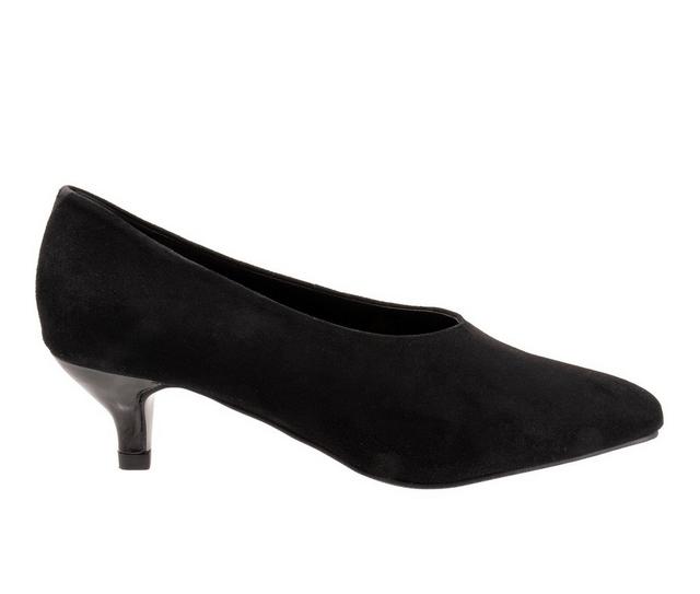 Women's Trotters Kimber Pumps in Black Suede color