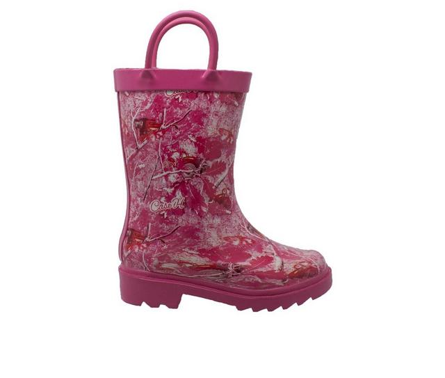 Girls' Case IH Toddler Camo Rubber Rain Boots in Pink color