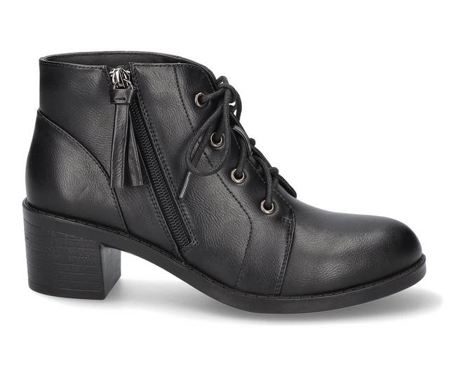 Women's Easy Street Becker Lace Up Booties in Black color