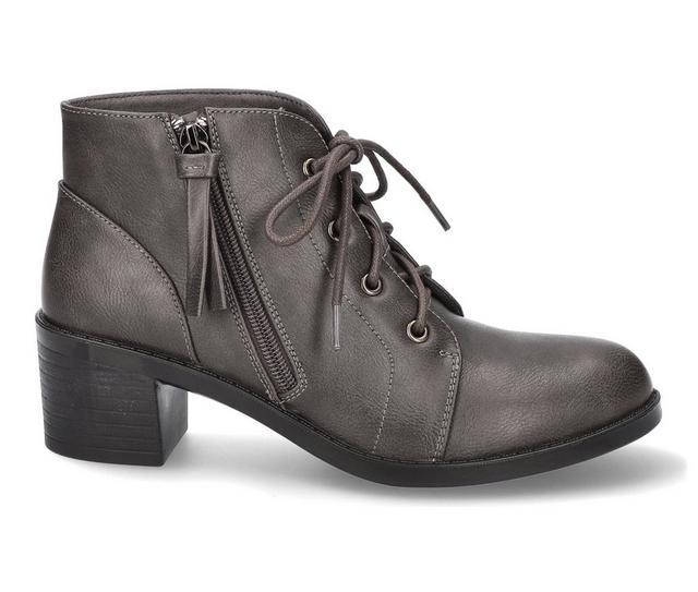 Women's Easy Street Becker Lace Up Booties in Grey color